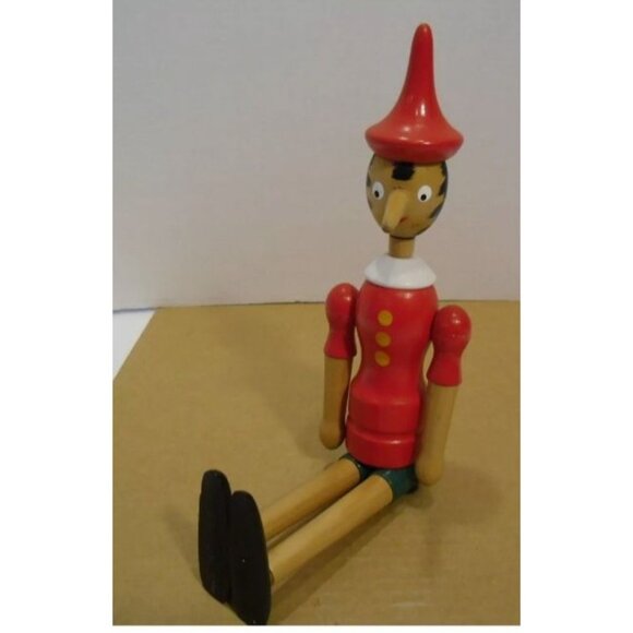 14" Handcrafted Italian Wooden Pinocchio C2 Di Rainoldi Jointed - Picture 3 of 8